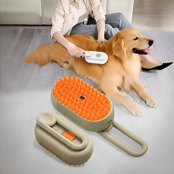 Brosse Anti-Poils avec Spray pour Chien et Chat | Toilettage Facile
